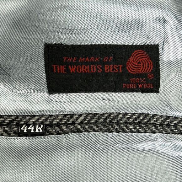 Boston Traders Men's Gray Wool Tweed Single Breasted Lined Sports Coat Blazer - Picture 12 of 15